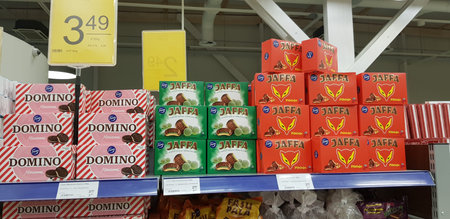 Russia, St. Petersburg 20,11,2018 Christmas cookies in the supermarket