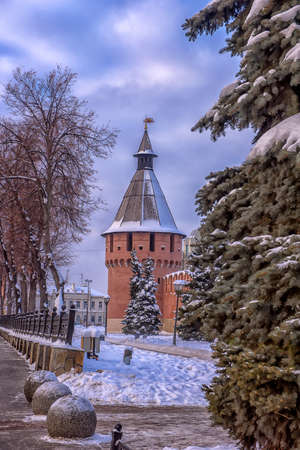 Tula Kremlin in winterの写真素材