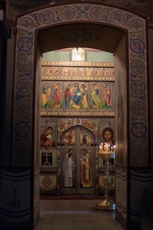Russia, Veliky Novgorod 01.05.2015 interior of Saint Sophia Cathedral