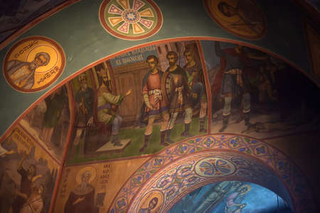 Russia, Veliky Novgorod 01.05.2015 interior of Saint Sophia Cathedralのeditorial素材