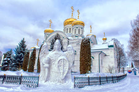 Raifsky Mother of God Monastery in winterの写真素材