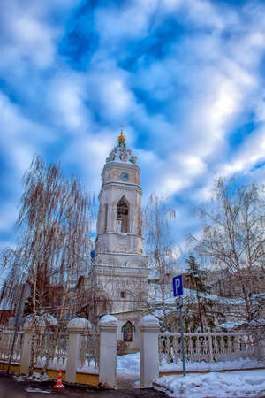 Russia, Tula 14,02,2019. Church of the Annunciation of the Blessed Virgin in winter. Annunciation Churchのeditorial素材