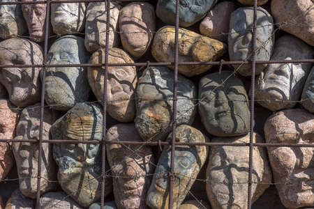 Russia, Moscow 05.04,2019   Memorial to the victims of Gulag. Winter. Moscow, Russiaのeditorial素材