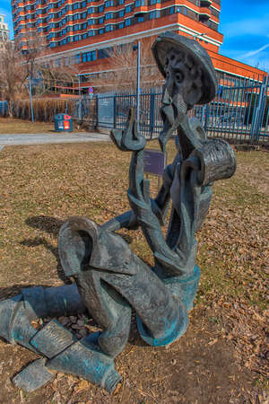 Russia, Moscow 05,04,2019 Sculpture Park Museon, Sculpture Don Quixoteのeditorial素材