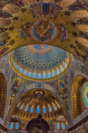 Russia, Kronstadt 30,05,2019 St. Nicholas Cathedral, and more specifically Kronstadt Naval Cathedral in the name of St. Nicholas the Wonderworker. Interiors inside the templeのeditorial素材