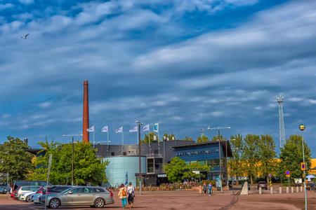 KOTKA, FINLAND - 17,08,2019: Maretarium near Sapokka Bay. It is natural aquarium with fishes from...