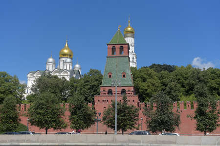 Russia, Moscow. 14.08,2018 Kremlin wall, view from the Moscow riverのeditorial素材