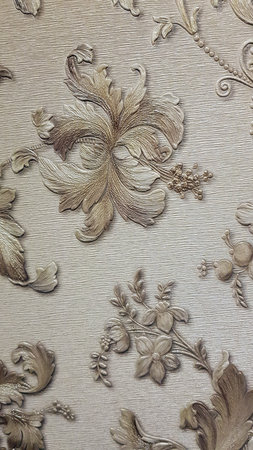 gray with beige vintage wallpaper with flowers