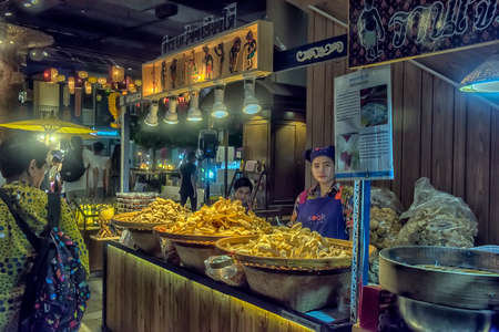 Thailand, Bangkok, 06.07,2019 ICONSIAM Shopping Center Inside Food Courtsのeditorial素材