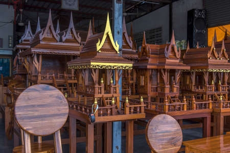 Thailand, Bangkok, 06.07.2012 spirit houses in Thailand in a special shopの写真素材