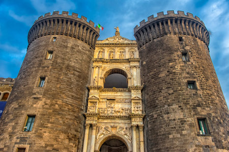 Italy, Naples, 02,01,2018 Castelo Nuovo, Naples, Italy