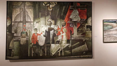 Russia, St. Petersburg 15.03.2020 Exhibition of works of the All-Russian competition of young artists in the Museum of Artmuzのeditorial素材