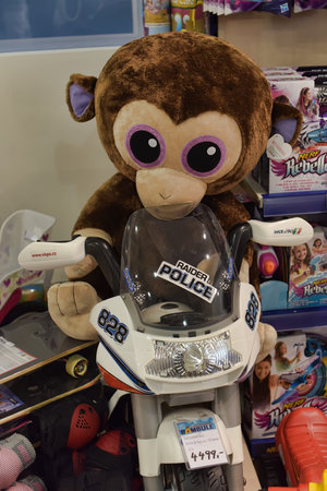 Czech Republic, Prague 15,03,2016 Toys on shelves in a children's storeのeditorial素材