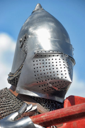Russia, Vyborg, 30,07,2011 Knights in military uniforms at the Festival of the historical...