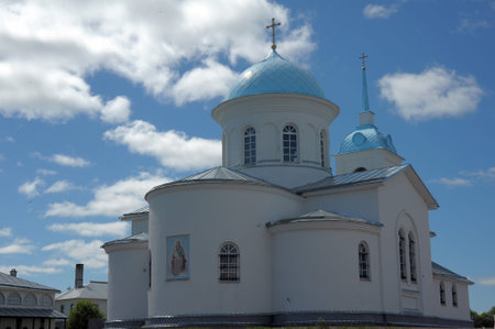 Russia, Leningrad Region 09.06.2016 Intercession-Terevenichsky Monastery (Monastery in honor of the Protection of the Most Holy Theotokos) - Orthodox women's monastery of the Tikhvin diocese of the Russian Orthodox Church.のeditorial素材