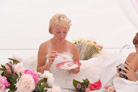 Russia, St. Petersburg, 26.06.2011 Parade of the Bride, Cosmopolitan festival "The Riding Brides", an all-Russian action that takes place simultaneously in many Russian citiesのeditorial素材