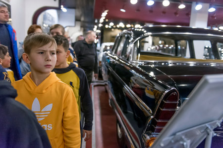 Russia, Nizhny Novgorod 05,12,2019 History Museum of Russian car-producer GAZのeditorial素材