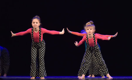 Russia, St. Petersburg 16.06.2019 Performance of children's dance collective at the open festival of creativity "White Nights"のeditorial素材