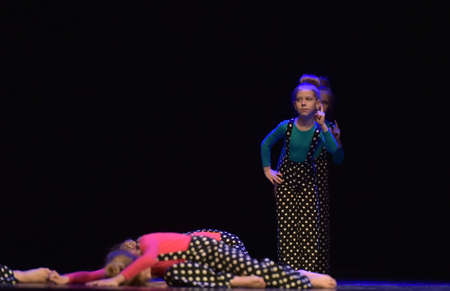 Russia, St. Petersburg 16.06.2019 Performance of children's dance collective at the open festival of creativity "White Nights"のeditorial素材