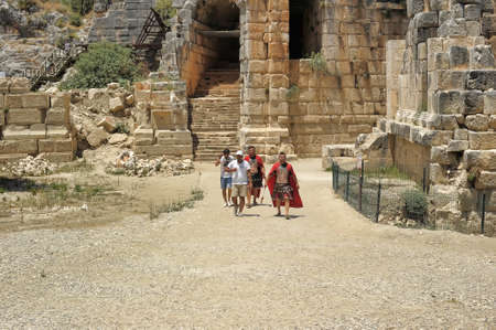 Turkey, Demre. 11.07,2019 Ancient amphitheater in Myra, Turkeyのeditorial素材