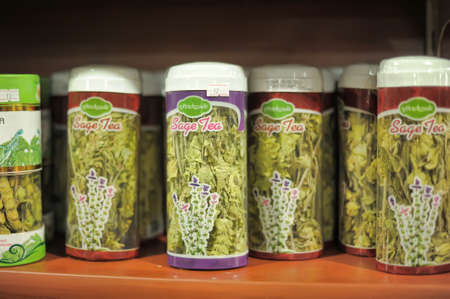 Turkey, Kemer 11.07,2019 Herbal tea in packs on saleのeditorial素材