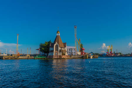 Zelenogradsk, Russia - 08/19/2020 - Murarium cats museum. Art cats collection in Krantz water tower. Souvenirs, figurines and toys with catsのeditorial素材