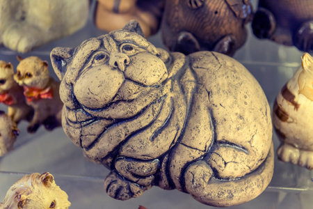 Zelenogradsk, Russia - 08/19/2020 - Murarium cats museum. Art cats collection in Krantz water tower....