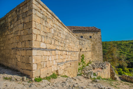 remains of a medieval fortress city (according to other sources - a monastery) Tepe-Kermen, covering...