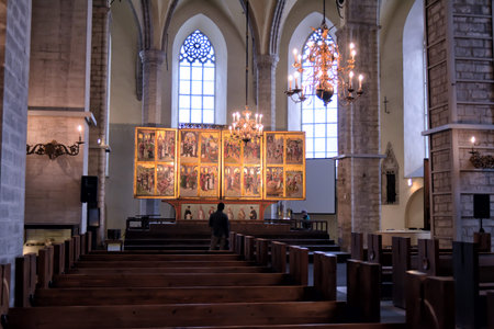 Estonia, Tallinn 22,12,2016 St. Nicholas Church, or Niguliste - one of the main medieval churches in...