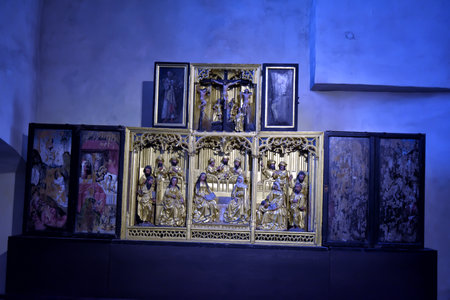 Estonia, Tallinn 22,12,2016 St. Nicholas Church, or Niguliste - one of the main medieval churches in Tallinn; interiorのeditorial素材