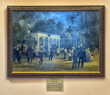 Russia, St. Petersburg 01/30/2019 Interiors and exhibits of the Mikhailovsky Castle, portrait...