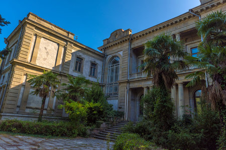 Crimea, Yalta, 28,09,2020 Abandoned palace of Count Mordvinov in Yalta