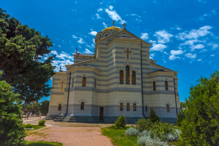 09.05 2021 Crimea. Sevastopol Historical and archaeological reserve "Tauric Chersonesos". Cathedral of St. Vladimirの写真素材