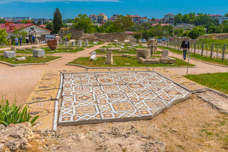 Crimea, Sevastopol - 10.05.2021. Museum-reserve Chersonesos Tauride. An ancient polis founded by the ancient Greeks on the Heracles Peninsula.のeditorial素材