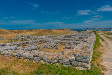 Crimea, Sevastopol - 10.05.2021. Museum-reserve Chersonesos Tauride. An ancient polis founded by the ancient Greeks on the Heracles Peninsula.のeditorial素材