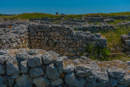 Crimea, Sevastopol - 10.05.2021. Museum-reserve Chersonesos Tauride. An ancient polis founded by the ancient Greeks on the Heracles Peninsula.のeditorial素材