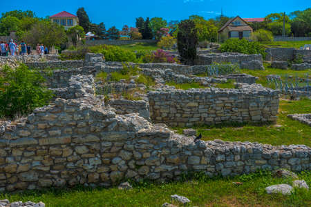 Crimea, Sevastopol - 10.05.2021. Museum-reserve Chersonesos Tauride. An ancient polis founded by the ancient Greeks on the Heracles Peninsula.のeditorial素材