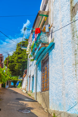 Crimea, Gurzuf - 09/20/2021 Old city street. Streets and views of the southern seaside city.のeditorial素材