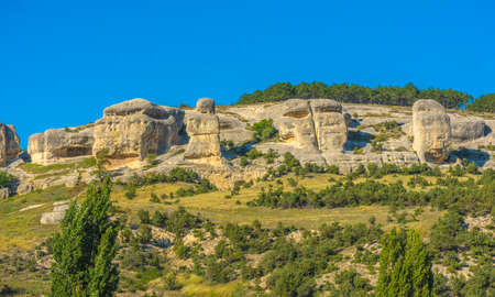 Stone Sphinxes of the Karalez Valley near the village of Zalesnoye, Crimea.の写真素材
