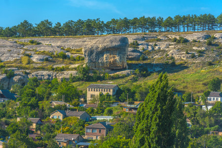 Stone Sphinxes of the Karalez Valley near the village of Zalesnoye, Crimea.