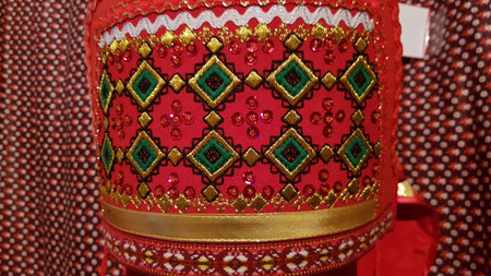 Elements of the Mordovian national costume, an ornament on clothes