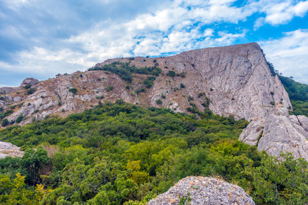 Boulders among the greenery. TEMPLE OF THE SUN and PLACES OF POWER in Crimeaの写真素材