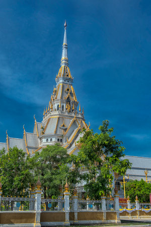 Thailand 2019 Wat Sothon Wararam Worawihan, The Buddhist Temple at Chachoengsao province in Thailand.の写真素材