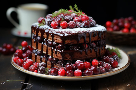 chocolate cake, Generative AIの素材