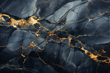 abstract black with gold veins background, Generative AIの素材