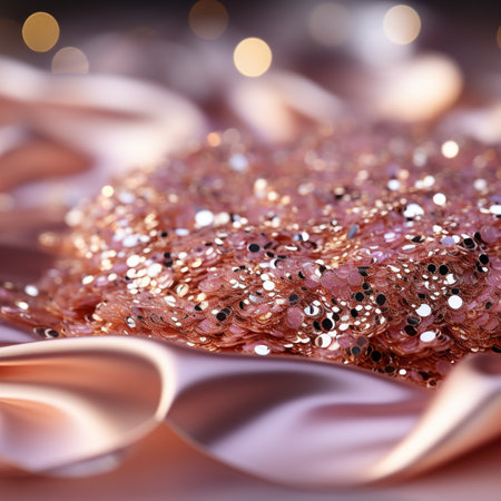 abstract pink background with sparkles, holiday, Generative AIの素材