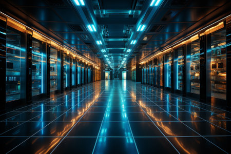 Working data center interior Generative AIの素材