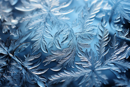 background frosty pattern on glass Generative AIの素材