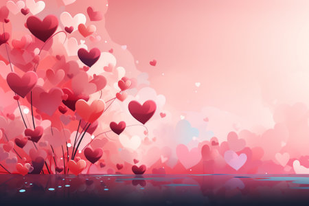 Pink Valentine Pastel color background Generative AIの素材