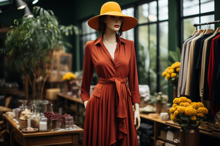 women's clothing store Generative AIの素材